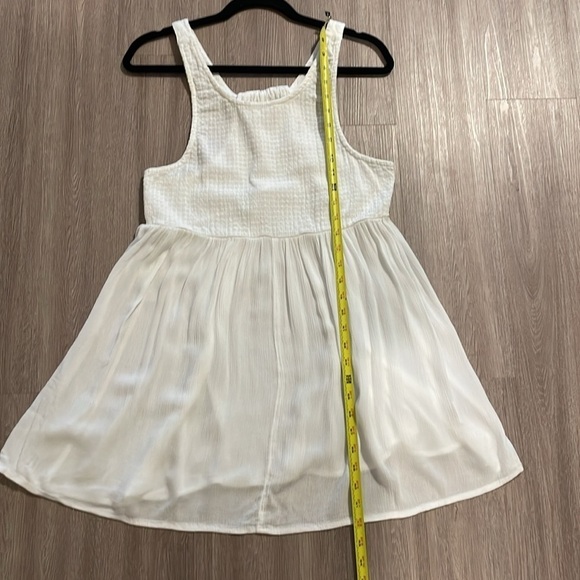 O'Neill Women's Babydoll Dress Large White 100% Cotton Gingham Print Coastal - Picture 15 of 16